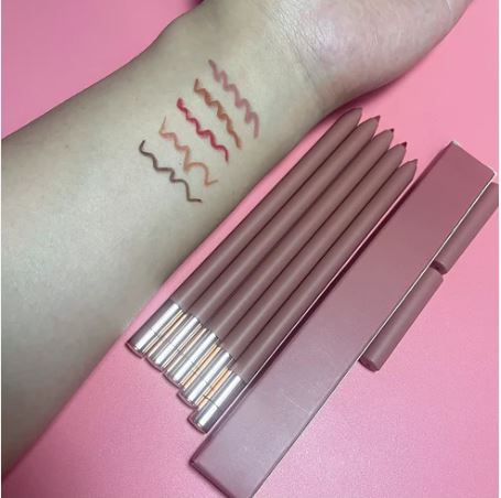 Natural Nude Lip Pencil Set – 12-Piece Matte & Creamy Lipliner Collection