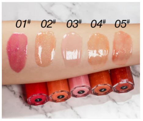 Glossy Glaze Lip Gloss Set of 5 – MOQ 12 | Rich Colors, Smooth Wear