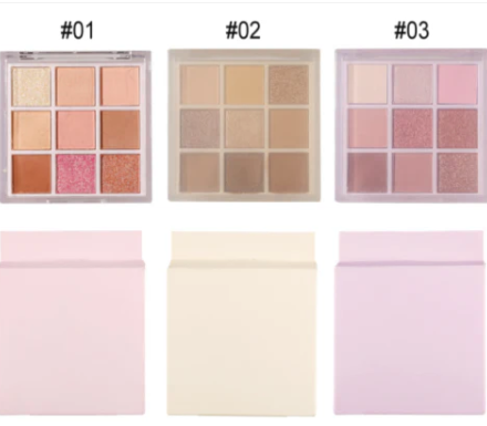 9 Color Pastel Nudes Palette #3 – Delicate & Blendable | MOQ 12 pcs