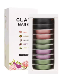 Cosmetics  Travel Clay Face Mask Set of 10 -MOQ 50 pcs