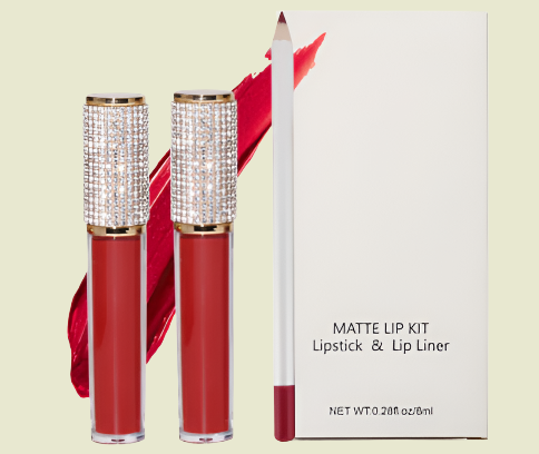 15 Shade 2 pc Diamond Bling Liquid To Matte Lip Kit w/Matching Liner