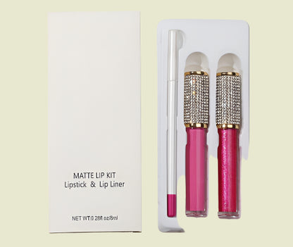 15 Shade 2 pc Diamond Bling Liquid To Matte Lip Kit w/Matching Liner